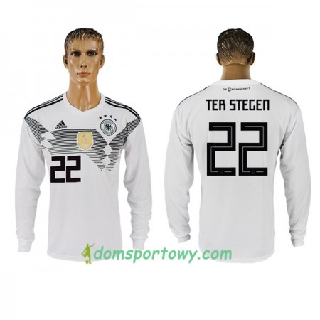 Koszulka Niemcy Ter Stegen 22 Domowe Koszulki Piłkarskie Mistrzostwa Świata 2018 Długi Rękaw